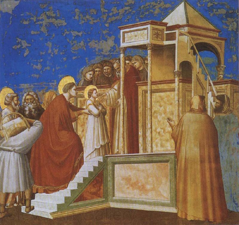 GIOTTO di Bondone Presentation of the Virgin in the Temple Norge oil painting art